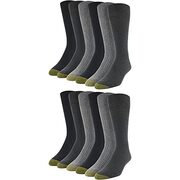 Gold Toe Men's Stanton Crew Socks, Size: 6-12.5/Charcoal/Grey Marl/Black (12-pairs) $17.26 {Great Price won't last long}