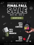 Pallet Coffee Roasters ( 25% off Coffee, 15% off Merch, 10% off Equipment)