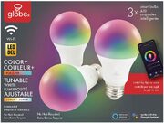 Nov 28th 3-Pack Globe Suite 60W RGB Dimable Wifi Smart Bulbs (No Hub Required) - $9.99