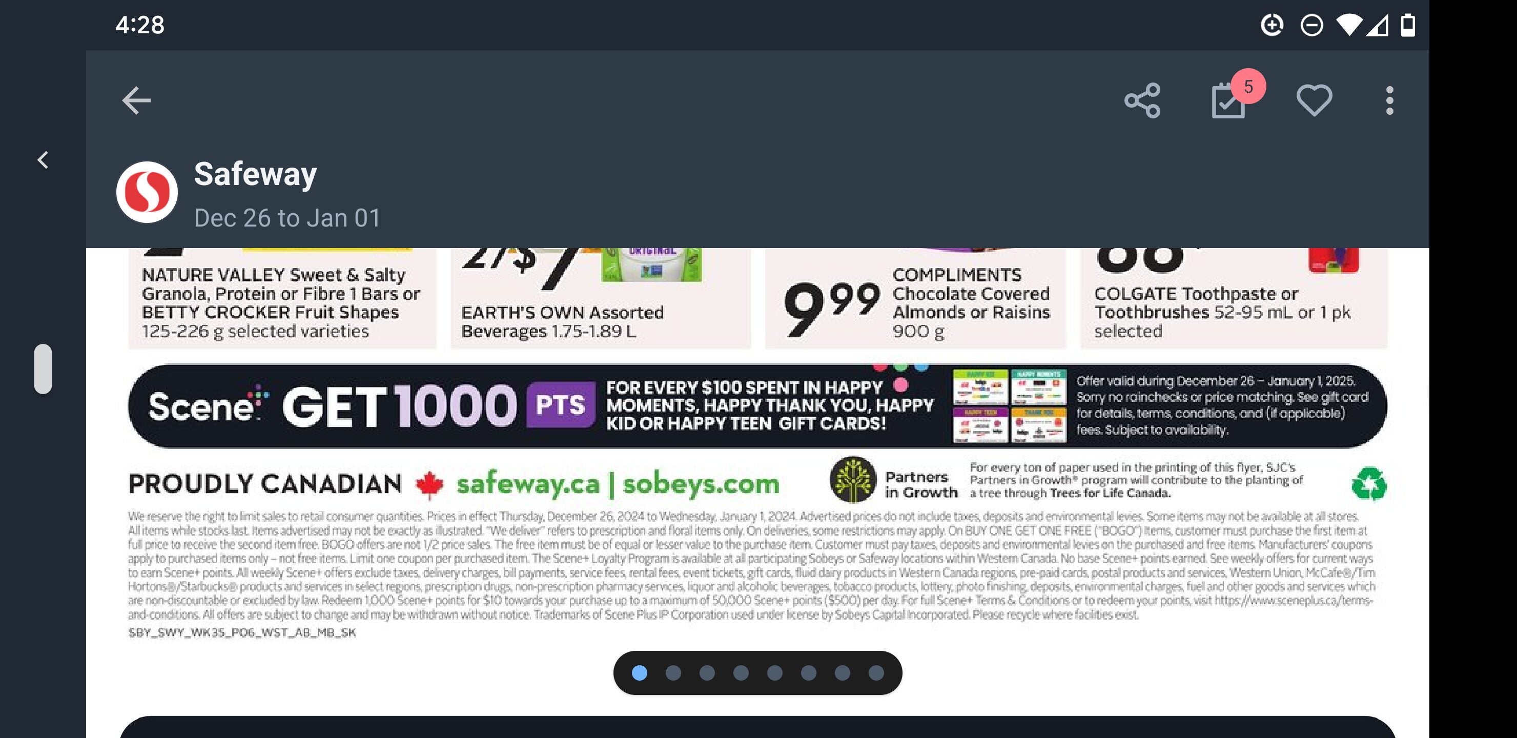 [Sobeys] Get 2000 Scene+ Points When you spend $100 in One4all Ultimate ...