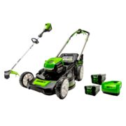 Greenworks 80V 21" Self-Propelled Mower & 80V 16" String Trimmer Combo Kit, 4.0Ah & 2.0Ah Battery and Charger, $675