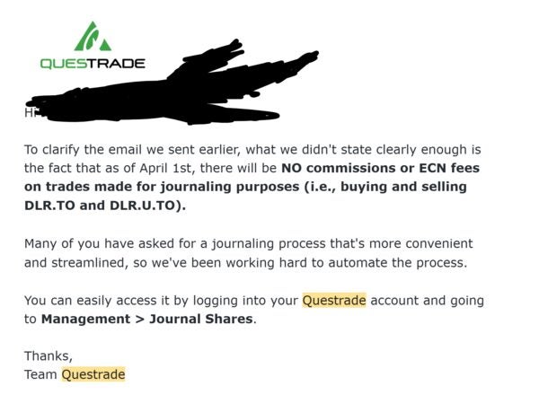 Questrade 3% Cashback for Transferring Accounts In