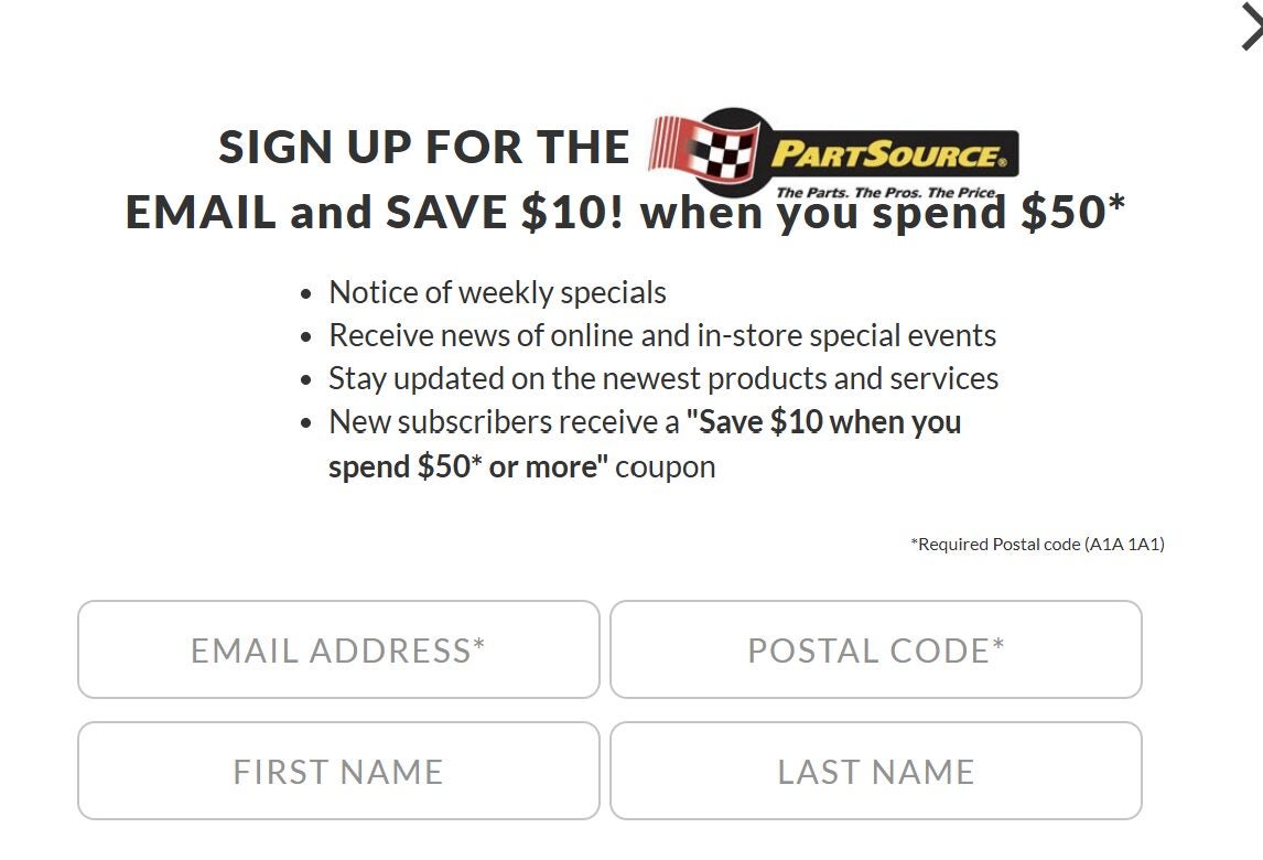 [PartSource] $10 off $50 (Expires February 27, 2026) - RedFlagDeals.com ...