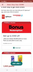 YMMV Loadable bonus redemption offer get up to $150 off when you redeem 90k points