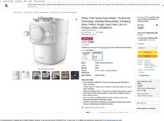 Philips 7000 Series Pasta Maker - $250 Reg $380