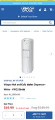 Vitapur Hot and Cold Water Dispenser Sale $69.99 - 72% Off (Regular $249.99)