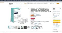 Kasa Matter - Energy Monitoring Smart Plug $29.99 (2 Pack)