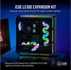 CORSAIR iCUE LC100 Case Accent Lighting Panels - Mini Triangle - 9x Tile Expansion Kit 66%off to $16.99