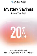 mystery saving coupon (10%, 15% or 20% off) with email signup