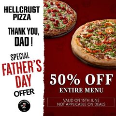 [AB,BC] Father's Day offer: 50% off entire menu (valid 15th June; not applicable on deals) @ all participating locations