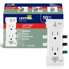 Leviton Decora Edge Receptacle 10 pack, $22.86