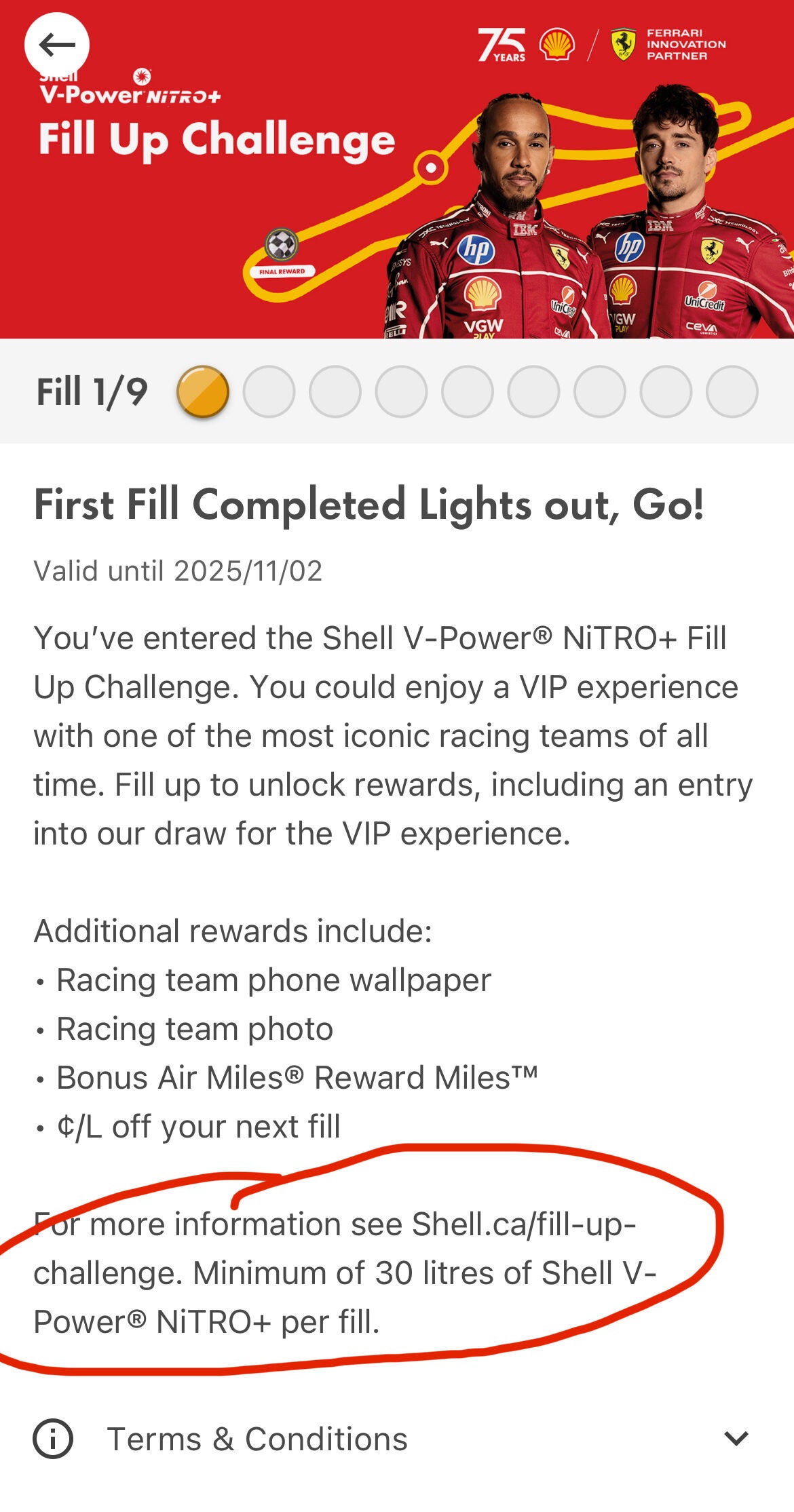 [Shell] Shell V-Power® NiTRO+ Fill Up Challenge - RedFlagDeals.com Forums