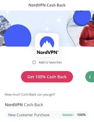 [TopCashBack] NordVPN & NordPass 100% cashback