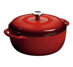 Lodge Enamel Cast Iron Dutch Oven, Red, 6-qt $59.99