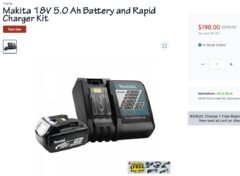HOT* Makita 18V LXT tools sale & Buy battery/charger get FREE tools