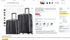 Samsonite Centric 2 Hardside Dual-Spinner 2pc Set (CO/MD) $144 (Reg $169)