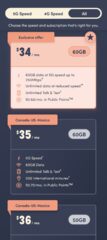 Public Mobile in-app Exclusive Offers $35/60GB CAN-US-MEX