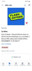 5x miles in store (RYO surveys?), card link, airmilesshop.ca (300 max) Friday November 14-16