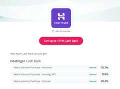 101% Cashback on Hostinger Web Hosting
