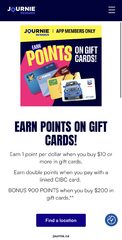 Get upto 1300 Journie points when buying $200+ in Gas Gift Cards (until Jan 13 2026)