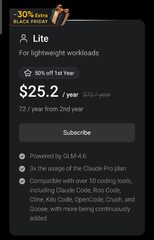 [Z AI] 1 year GLM 4.6 Coding Lite Plan ($25.2 USD)