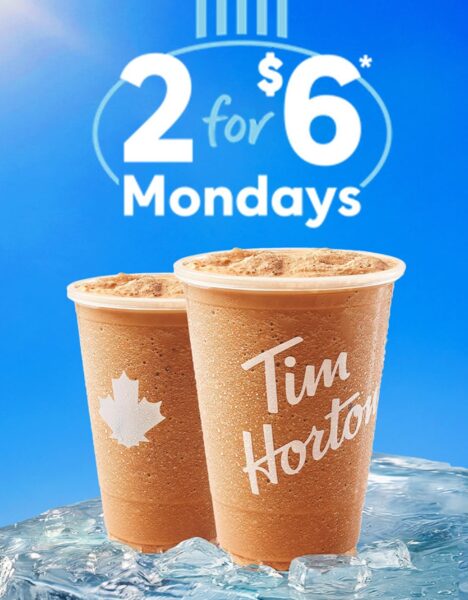 Tim Hortons' 2 iced capps for $6 deal ends today