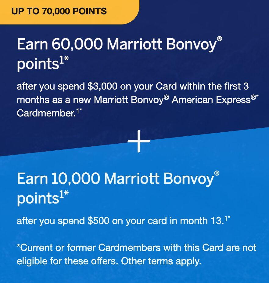 American Express] Marriott Bonvoy card 110,000 point welcome bonus