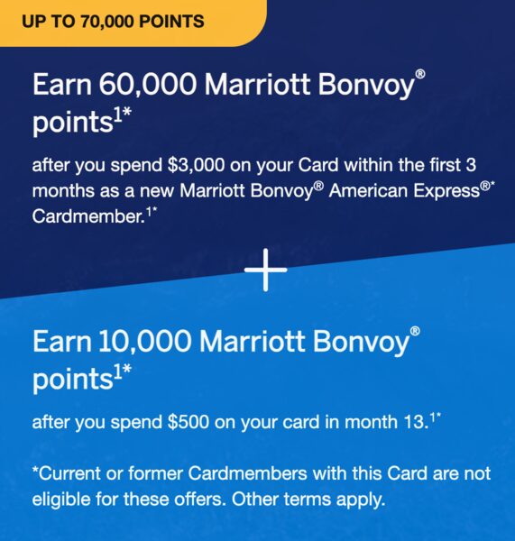 American Express] Marriott Bonvoy card 110,000 point welcome bonus