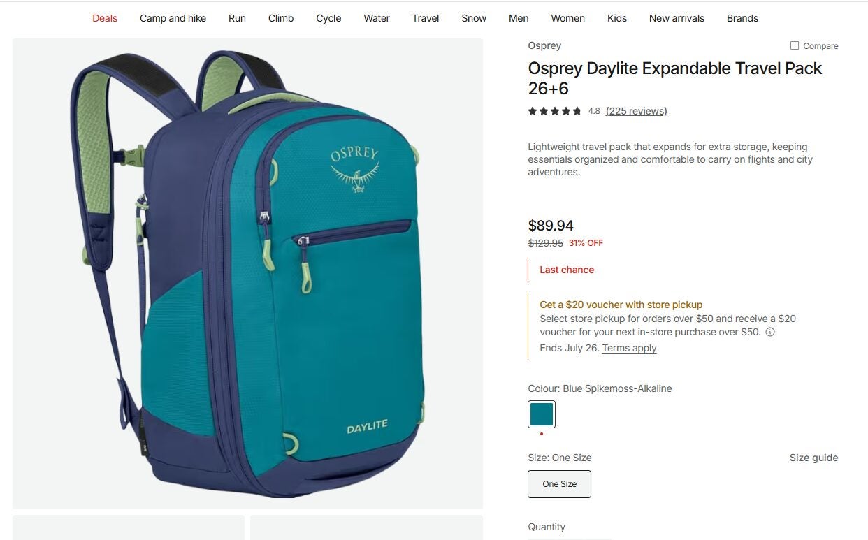mec osprey daylite Plus The lightweight Osprey Daylite Daypack 16L