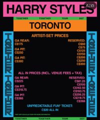 Harry Styles - Together Together Tour - Toronto May 7/8 2027 - $20 All-In Unpredictable Fun Tickets