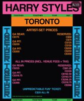 [Ticketmaster] Harry Styles - Together Together Tour - Toronto May 7/8/14/15 2027 - $20 All-In Unpredictable Fun Tickets