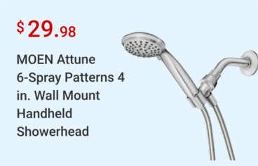 MOEN Attune 6-Spray Patterns 4 in. Wall Mount Handheld Showerhead in Chrome
