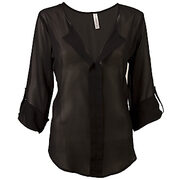 Sheer Roll Sleeve Shirt - $19.99 (50% Off)
