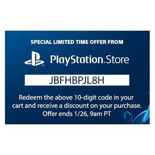 ps4 discount code playstation store