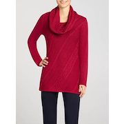 Detachable Collar Cable Knit Sweater - $49.99 ($58.01 Off)