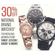 National Brand Watches for Men and Women - 4 Days Only - 30% off