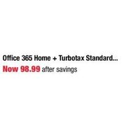 Office 365 Home + Turbotax Standard - $98.99 ($30.00 off)
