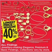 All Findings Jewellery-Making Elegance, Premium & Basic Findings - 40% off