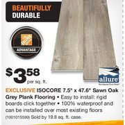 Allure Isocore 7.5" x 47.6" Sawn Oak Grey Plank Flooring - $3.58/sq.ft
