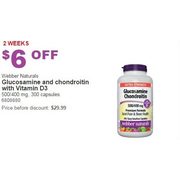 Webber Naturals Glucosamine and Chondroitin with Vitamin D3 - $6.00 off