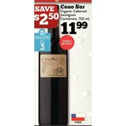 Cono Sur Organic Cabernet Sauvignon Carmenere  - $11.99 ($2.50 off)