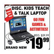 Disc. Kids Teach & Talk Laptop - $19.99