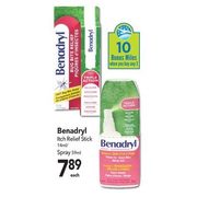 Benadryl Itch Relief Stick/ Spray - $7.89