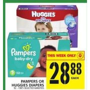 Pampers or Huggies Diapers - $28.88
