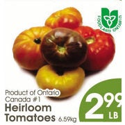 Heirloom Tomatoes - $2.99/lb