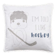 I Like Hockey Sherpa-lined Decorative Pillow 15" X 15" - $7.49 ($12.50 Off)