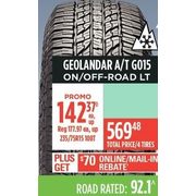 Yokohama Geolandar A/T GO15 On/Off-Road LT Tires - $142.37 (20% off)
