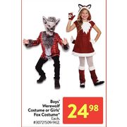 Boys' Werewolf Costume Or Girls' Fox Costume  - $24.98