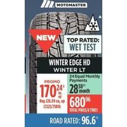 Motomaster Winter Edge HD Winter LT Tires - $170.24 (25% off)