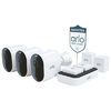 Arlo Pro 4 Wire-Free Outdoor 2K HD Camera Security Bundle - White - 3-Pack